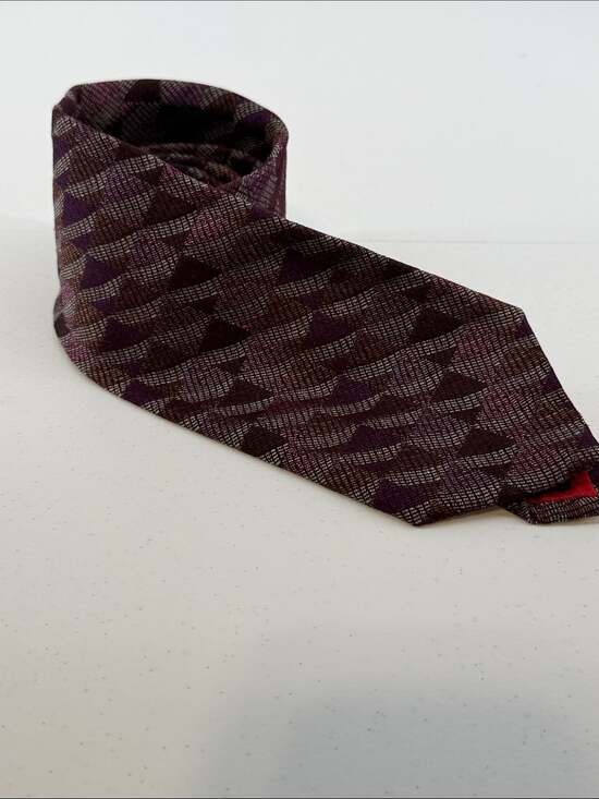 Christian Lacroix Other - Christian Lacroix Purple Geometric Silk and wool blend Tie
